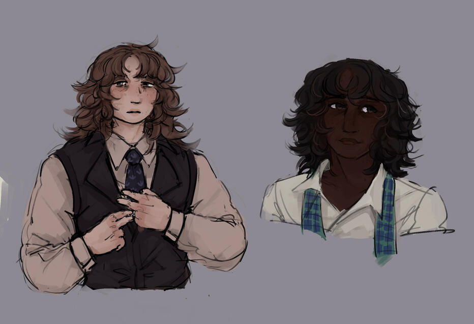 Adonis (mine) and Nihil (@Nemofil on tumblr)