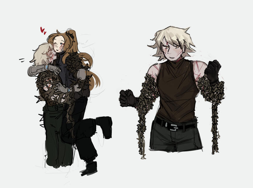 Madeline (@Zorbs64 on tumblr) and Jikai (Project moon)